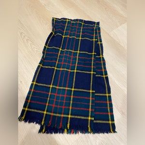 Vintage Loch Lomond 100% pure wool plaid scarf